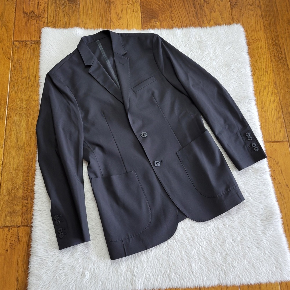 X Suit Blazer Jacket Men's 38R Black Washable Performance Travel Stretch Modern